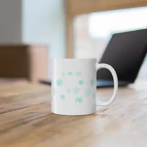 Winter Snowflakes Mug 11oz ceramic coffee Beverage Classic mugs coffee  mug drinkware cups kylie  jenner  water  bottles