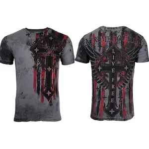 XTREME COUTURE by AFFLICTION Men's T-Shirt LIBERTY CRUSADE Biker MMA Crewneck Cotton