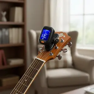 Mini Clip-On Tuner: High Sensitivity Digital Tuner for Guitar, Bass, Violin, Ukulele. Portable, Easy to Store. Perfect for Dorm, Camping, Outdoor Performances.