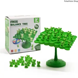 Creature Crash Frog Balancing Plastic Blocks Tower Game, Mini-Sized Observation Strategy Board Game for Ages 12+, Mother's Day Parent-Child Board Family Gift, Board Family Games