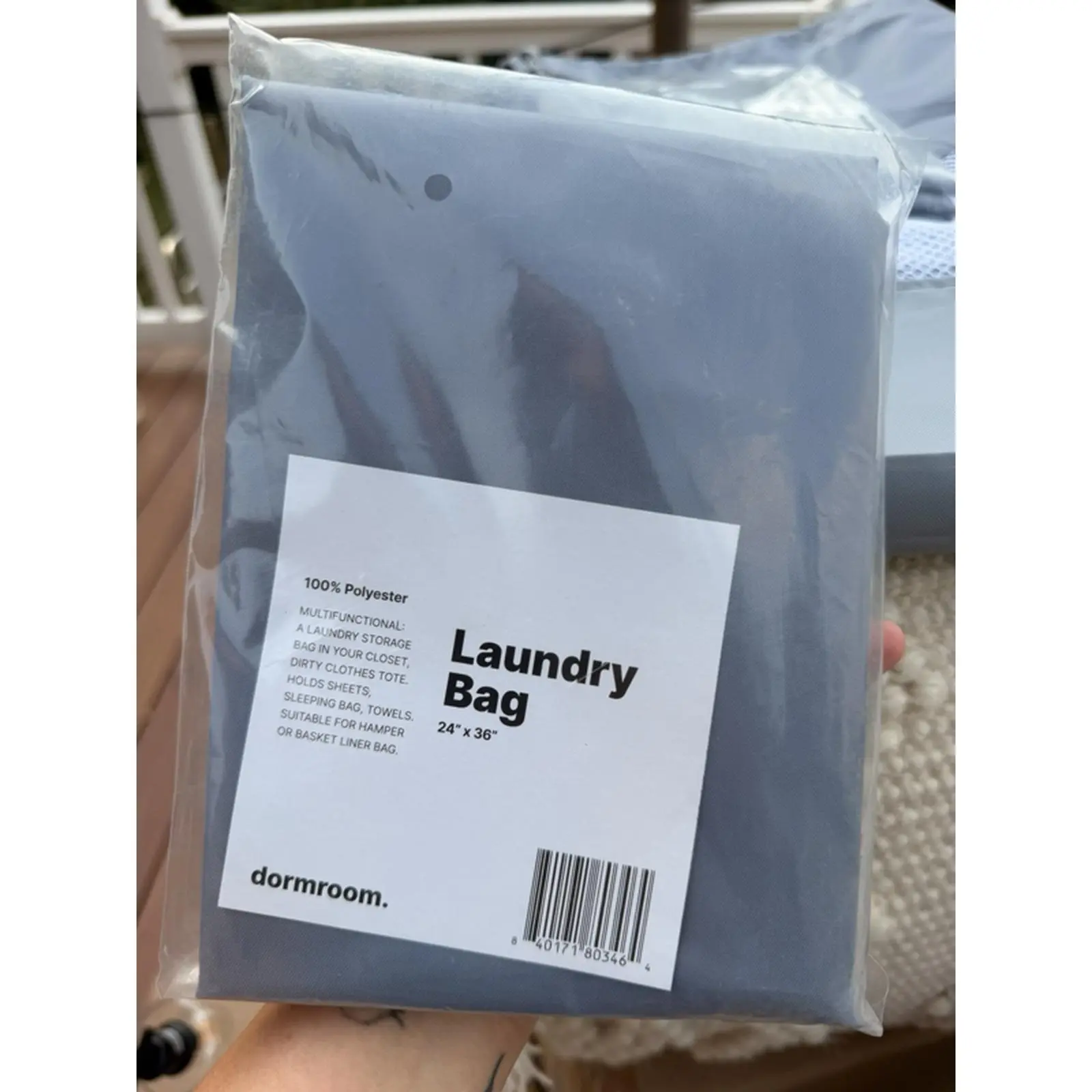 Dormroom Multi-Functional Laundry Bag 24x36 - 100% Polyester, Ideal for Dorm Room Storage, Versatile for Clothes, Towels, and More