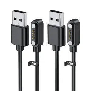 [2-Pack] Charger Cable Compatible with Note, 3.3FT 4 Pin Replacement Magnetic USB Charging Cable for Note Voice Recorder