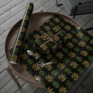 Custom Cannabis Leaf Wrapping Paper - Unique Weed-Inspired Gift Wrap for Special Occasion