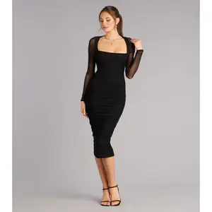 Styled To Stun Mesh Midi Dress