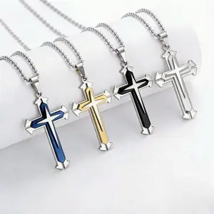 Stylish Unisex Cross Necklace An Elegant yet Bold Guardian Design Classic Jewelry Accessory and an Essential Versatile Staple for Everyday Wear