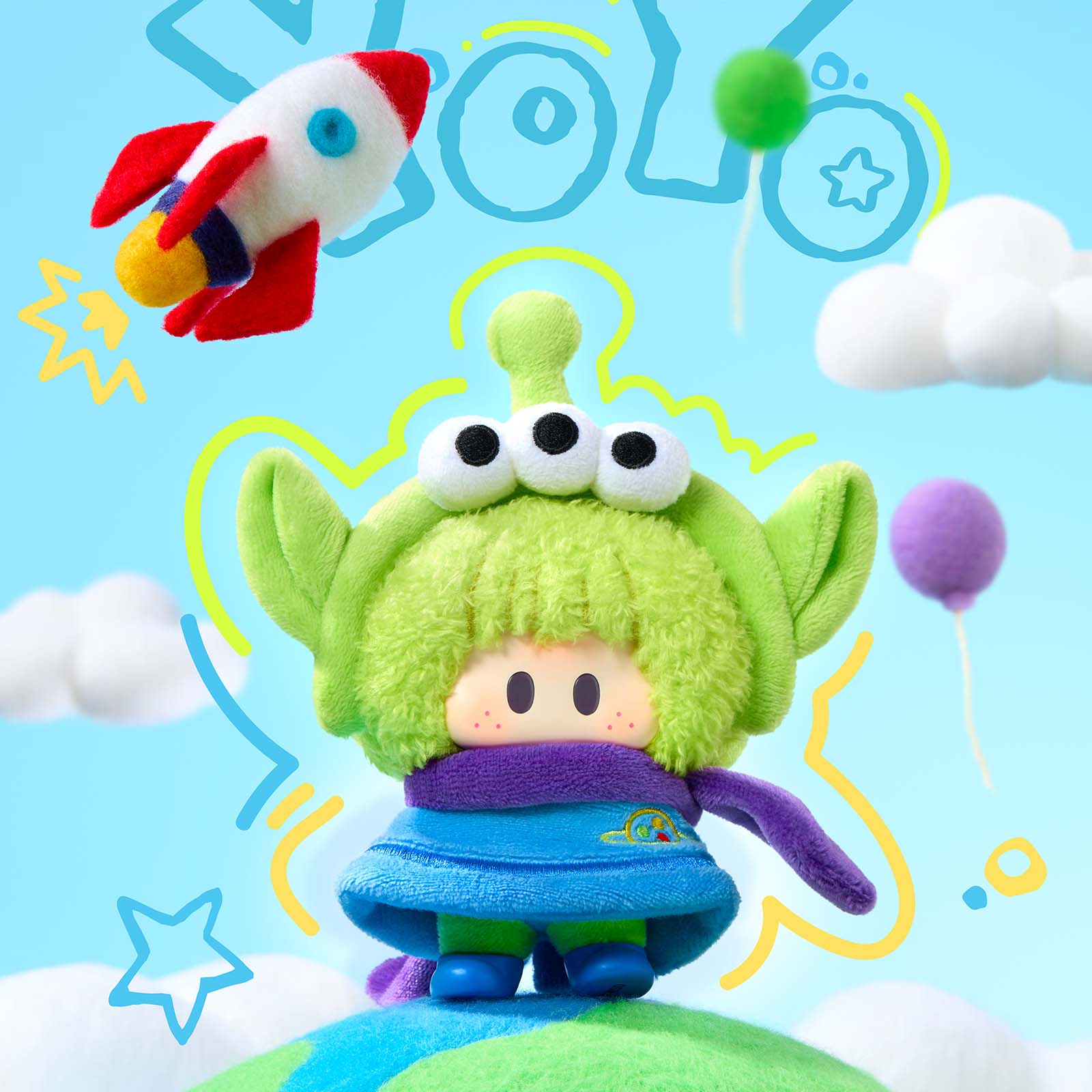 MINISO Toy Story 5x YOYO Cute Cosplay Series Mystery Blind Box Keychain Accessory, Kawaii PVC Chibi Cartoon Character Vinyl Plush Figurine Bag Charm, Collectible Miniature Toy, Surprise Gift for Pixar Fans, Holiday Birthday Cool Key Ring