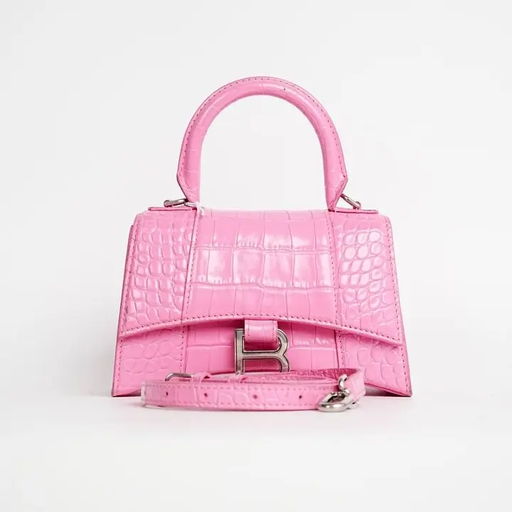 Pre-owned Balenciaga Hourglass Embossed Leather Top Handle Bag24343109