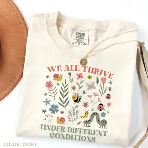 Comfort Colors Neurodiversity T-Shirt, Mental Health Tee for BCBA, RBT & Special Education Teachers, Women Cotton T-Shirt, Summer Vibes Outfits