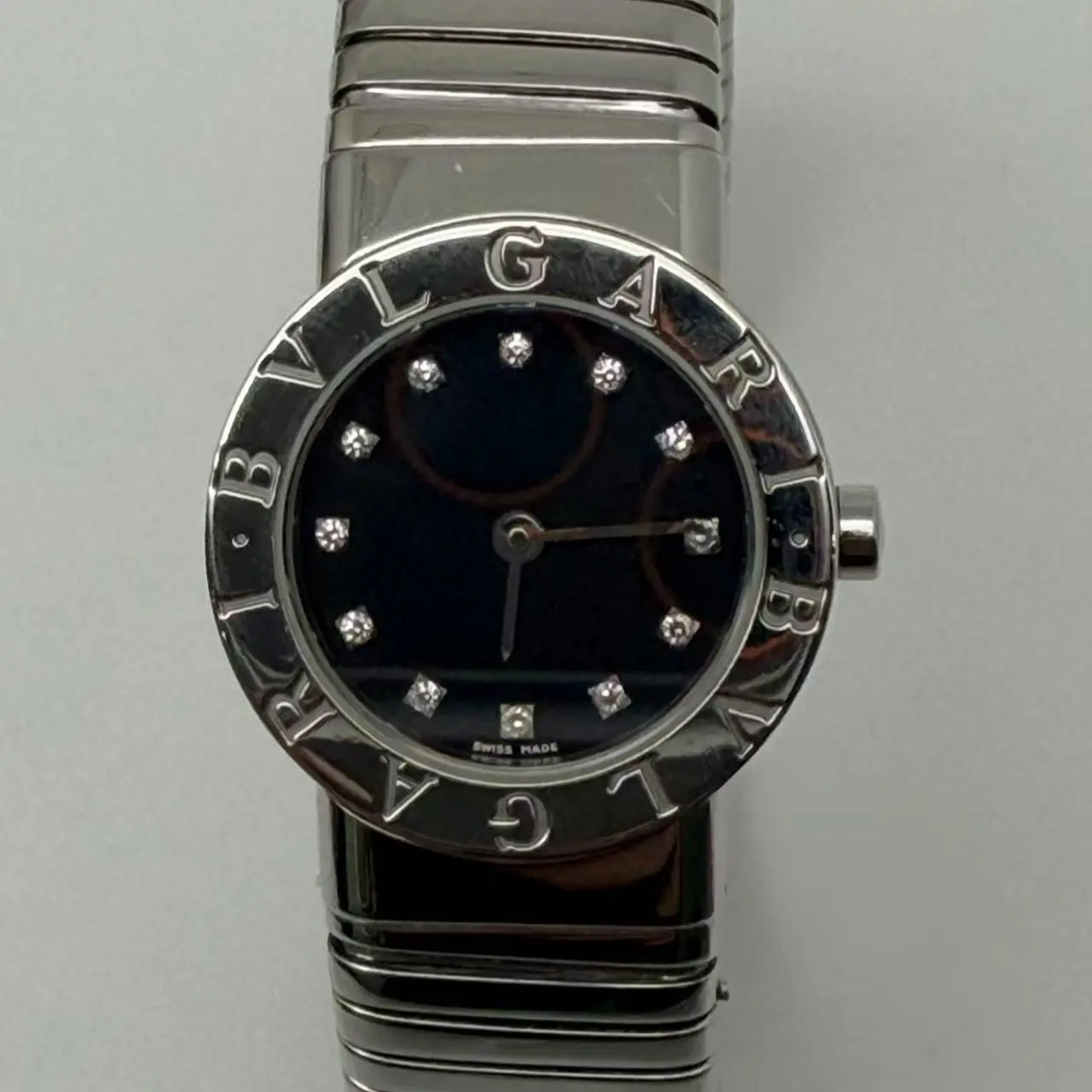 BVLGARI Bvlgari Tubogas 23mm Stainless Steel Quartz Diamond Watch – Reference BB 23 2TS 4377