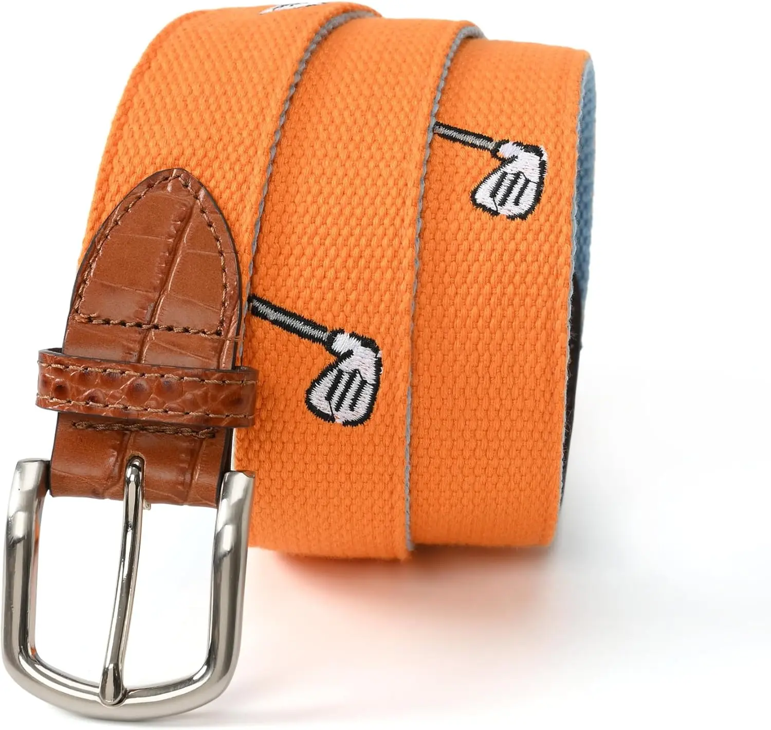 Orange Belt With Golf Club Embroidery