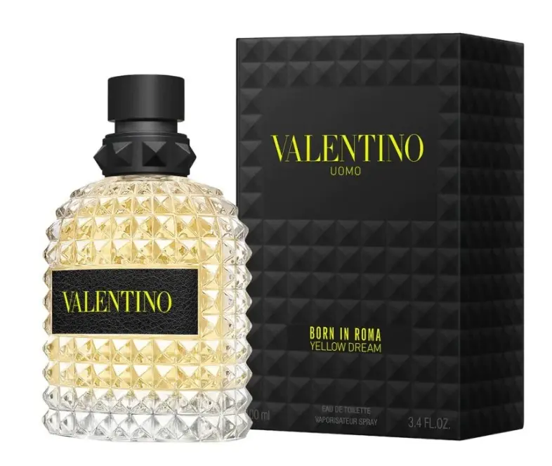 Valentino Uomo Born In Roma Yellow Dream Eau De Toilette EDT Spray for Men 3.4 oz / 100 mL
