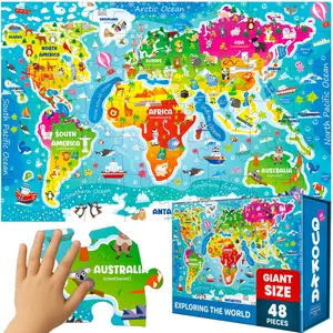 2x3 FT Giant Floor Puzzles for Kids | World Map 2x3 FT Giant Floor Puzzles for Kids | World Map