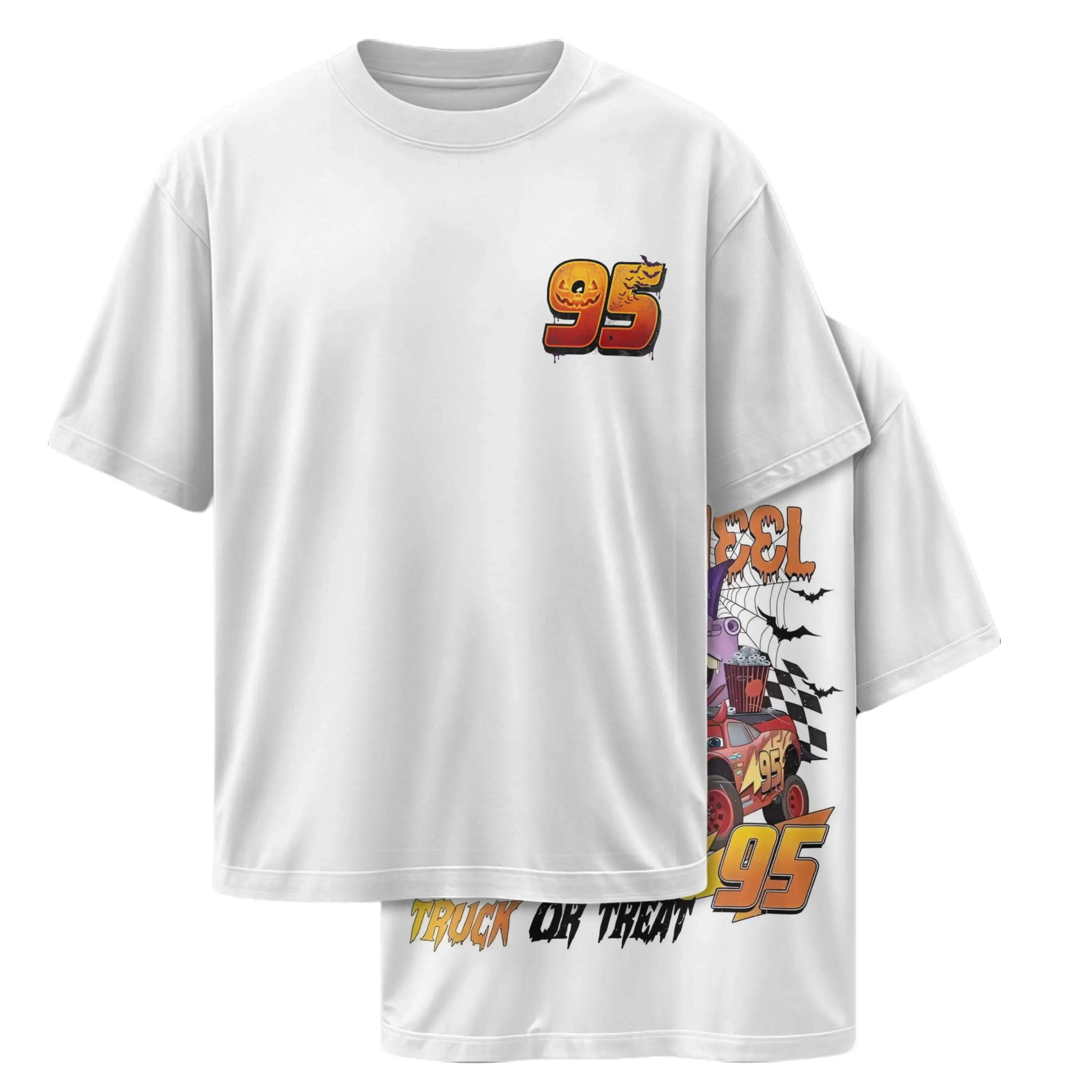 Retro Two Side Cars 95 T-Shirt , Cars Movie T-Shirt, Mcqueen and Mater Retro Vintage Unisex Oversized Anime Graphic Tee – Trendy Y2K Acid Gildan, Manga Game Movie Lover Gift For Fans Merch 3