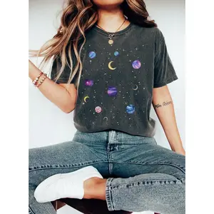 Comfort Colors Celestial Shirt, Moon T-Shirt, Star Galaxy TShirt, Mystical Moon Phase Shirt, Astrology Astronomy Tee, Moon Graphic T-Shirt