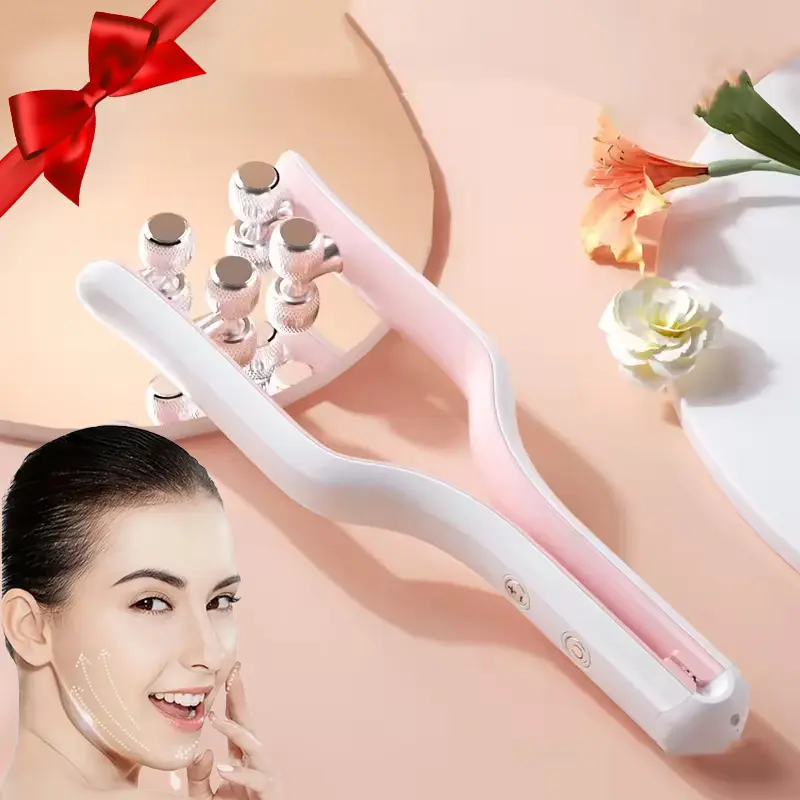New Y-Type Dual-Sided 3D Roller Beauty Tool, Portable Facial Massager with 4 High-Efficiency Rollers, Body Face Use, Beauty Massagers, Perfect Valentine Gift