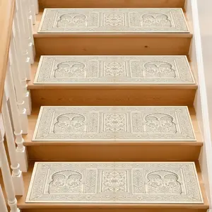 Vintage Diatomaceous Earth Stair Mat, Absorbent Non-Slip Wooden Step Rug, Quick-Dry Moisture-Drain Stair Gripper, Washable Anti-Slip Floor Mat, Absorbent Decorative Rugs, Durable Decorative Mat, Stair Runner