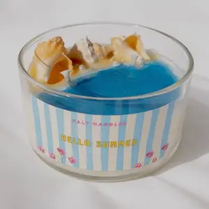 Summer Beach Candle with seashells Scented Decoration