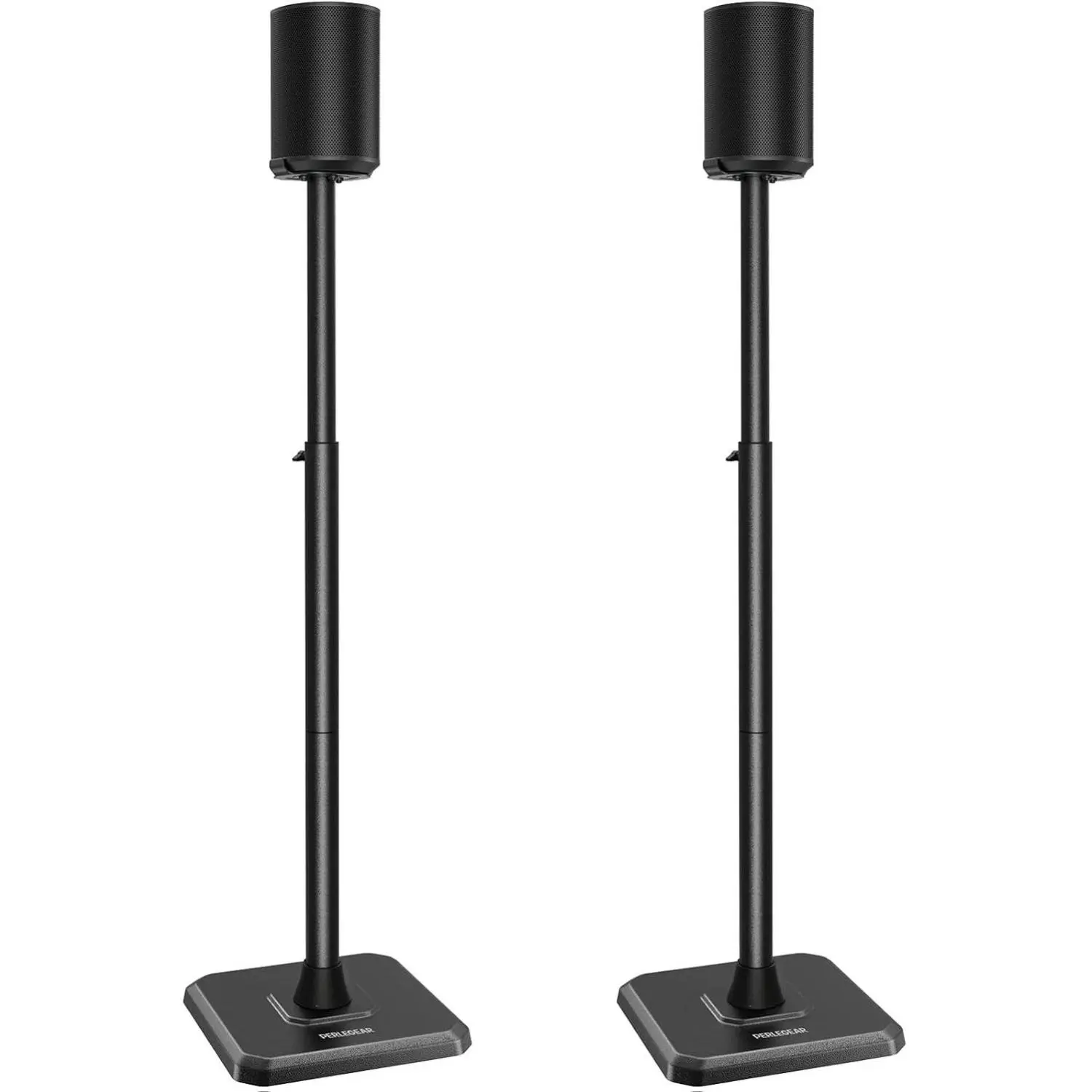 Perlegear PGSS13 Speaker Stands, Compatible with Sonos Era 100, One, One SL, Play:1, Adjustable Height from 32" to 43", Floor Stands for Surround Sound Speakers, Includes Cable Management, Supports up to 13.2 lbs.