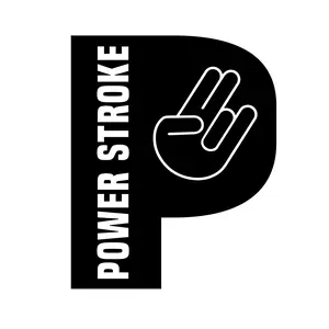 Power stroke P shocker funny car sticker