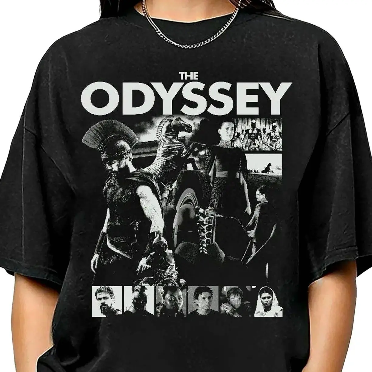 The Odyssey 2026 Matt Damon Anne Hathaway Greek Mythical Graphic Shirt