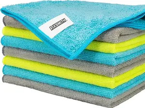 Microfiber Cleaning Cloth - Pack of 8, Size 12 x 16 in, Multi-Functional, Highly Absorbent, Lint-Free, Streak-Free for Car Kitchen & Home