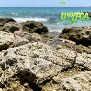 Women’s Multi-Color Cat-Eye Metal Frame Blue Light Blocking Glasses, Lightweight Eyewear with UV400 Protection, Clear Color-True Anti-Glare Lenses for Screen Time, Everyday and Office Use