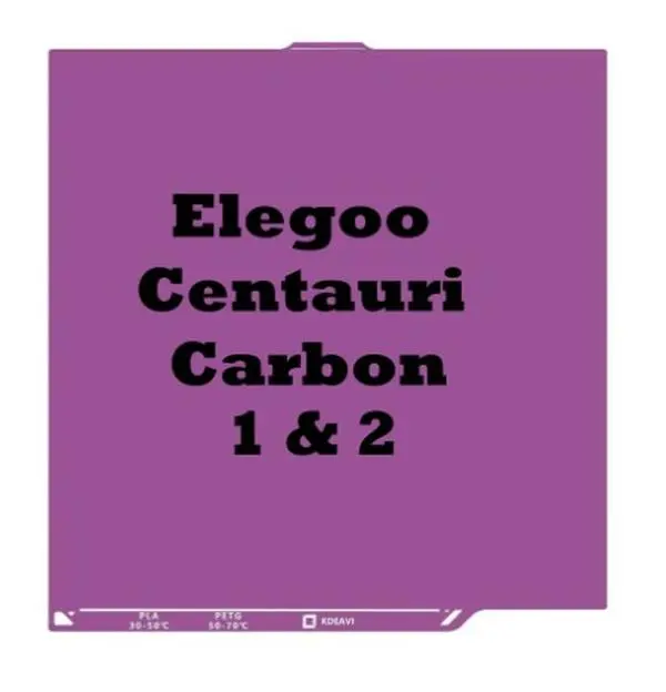 Elegoo Centauri Carbon 1 & 2 KDEAVI Double Sided Textured PLU Cool Build Plate Abs Ender