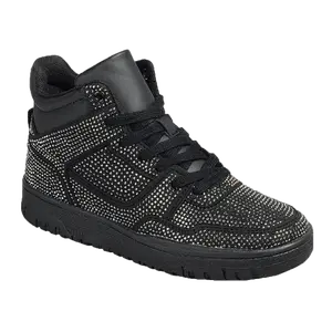 RICH-42 WOMEN'S TENNIS SHOES RHINESTONE EMBELLISHED WITH SHOE LACES