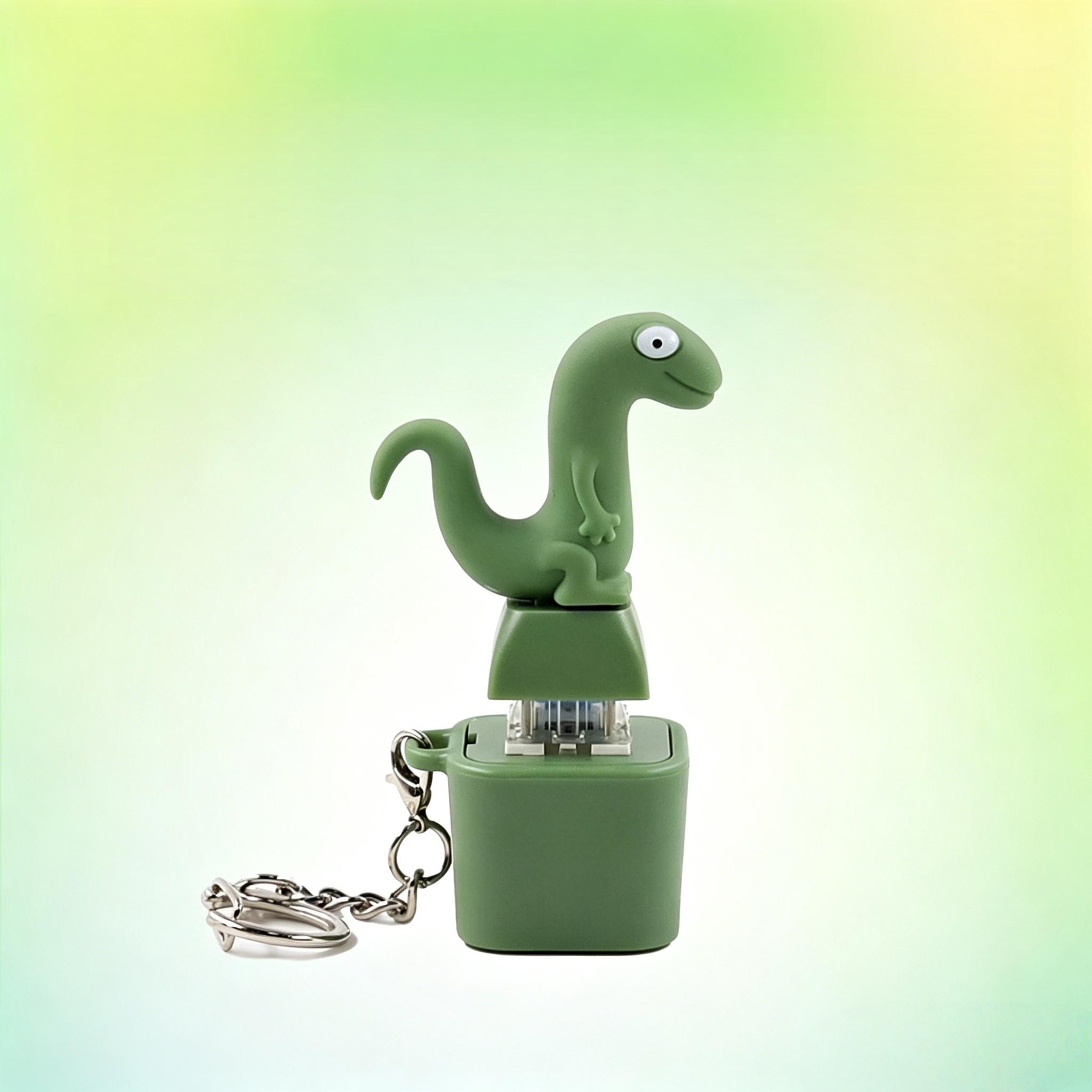 Lizard Keychain Sound Fidget Toys,Rechargeable Lizard Anxiety Relief Keychain Button Toy with Colorful Light & Sound, Fun Portable Anxiety Relief Toy