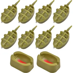 Portable Straight Feeder Set with Quick Release Mold, Lightweight Fishing Feeder Kit, Corrosion Resistant, Mixed Color Design