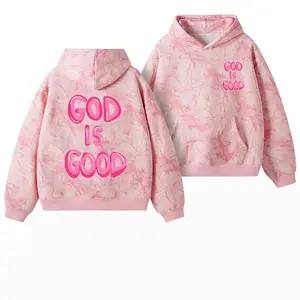 God Is Good Camo Fleece Hoodie, Christian Faith Graphic Hooded Sweatshirt for Men and Women