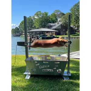 Back Yard Standard & Outdoors Wood Fire Rotisserie Cooker - Customizable Design