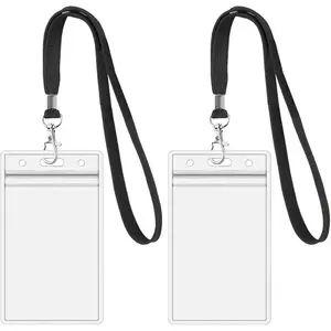 2pcs Ultra-Thick Transparent Durable PVC Passport Holder, Soft Premium Material, Ideal for Exhibition ID Cards, Bus Passes, Campus Ids, Student Ids, Retractable Badge Holders, Retractable Badge Reel