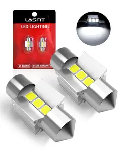 Lasfit 28MM DE3021 DE3022 LED Dome Map Trunk Cargo Light Bulb, 2 Bulbs
