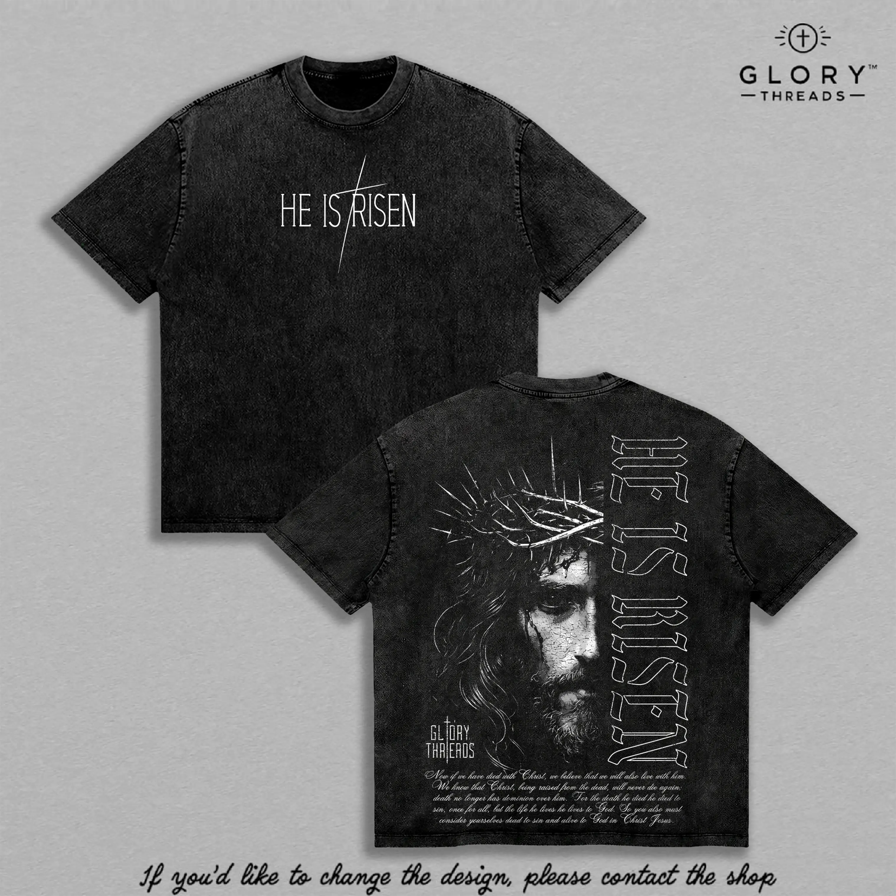 Jesus Crown of Thorns Holy Sacrifice Christian Vintage Washed Oversized Graphic Tee Redeemer Savior Faith Heavyweight Streetwear Shirt