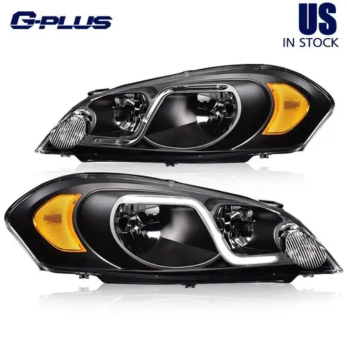Clear lens/Black housing/Orange reflector