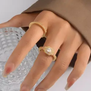 wsyjewerly.Diamond-encrusted ring – a symbol of love – 4mm stackable design – exclusively for women – gold ring.