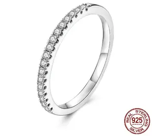 Valemoire Moissanite Eternity Ring | Gold Plated 925 Silver Band