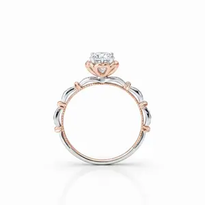 Wedding Rings for Women Silver Color White Gold Plated Cubic Zirconia Engagement Bridal Accessories Fashion Jewelry