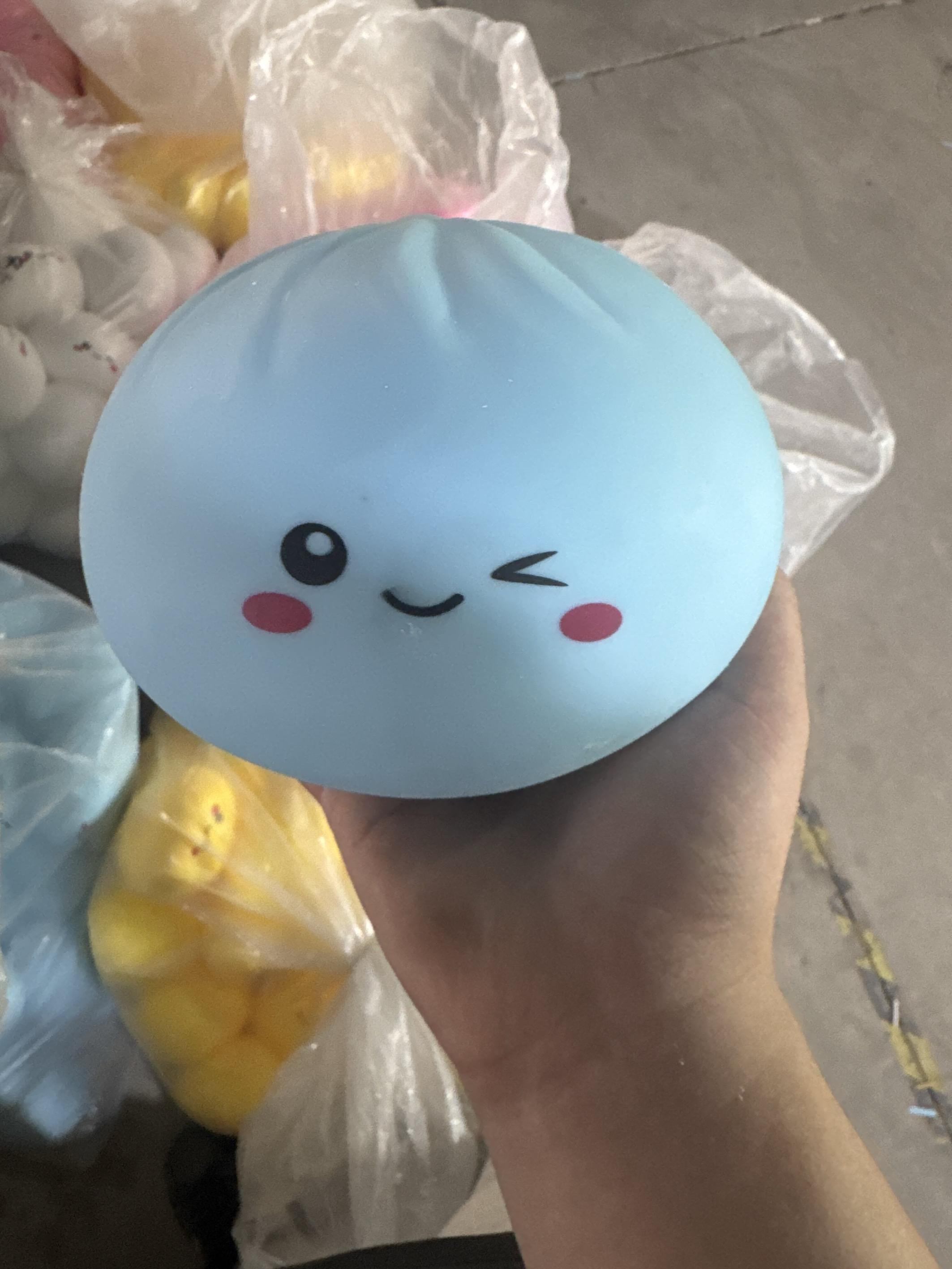 6 Inch Giant Glitter Dumpling Squishy Toy Sensory Fidget Toy for Stress Relief Large Rainbow Squishies for Adults Kids