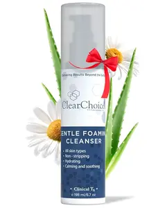 ClearChoice Gentle Foaming Cleanser 6.7oz Soap-Free SLS-Free Face Wash for Sensitive Acne-Prone Skin Restores pH Balance Removes Makeup Ideal for Post-Peel and Post-Laser Care