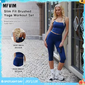 Two-Piece Set Women’s Solid Backless Camisole Tank Top & High Waisted Shorts Tracksuit Set, Sleeveless Spaghetti Strap Crop Top & Skinny Shorts, Ladies Sportswear for Indoor & Outdoor Wear, Gymwear