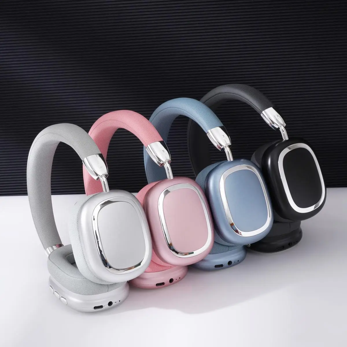 Foldable Wireless Headphone, Fashion Wireless Headset, Bluetooth-compatible Headphone with Built-in Microphone, Volume Control Headset for Mobile Phon
