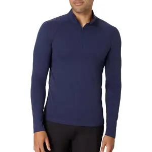 Hanes Men's Shirt With Quarter Zip, Moves Pullover Long-sleeve Men's Clothing Shirts, Moisture-wicking Ultra-stretchy