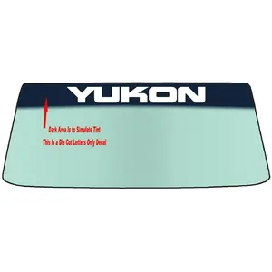 Fits A GMC YUKON and YUKON SS Vehicle Custom Windshield Banner Graphic Die Cut Decal - Vinyl Application Tool Included