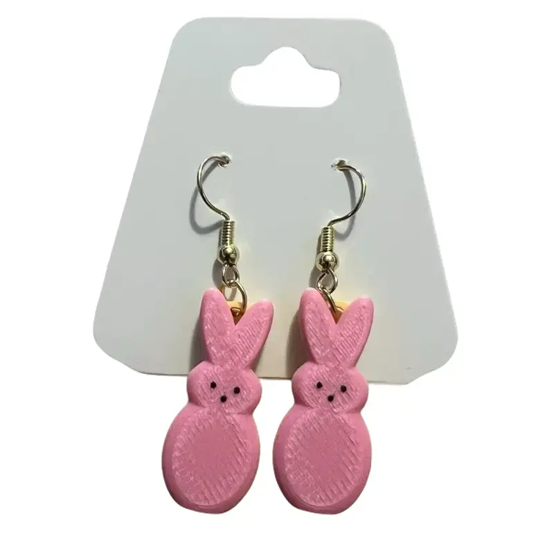 Peeps Earrings – Colorful Easter Bunny Jewelry for Spring | Cute & Lightweight Accessories | Perfect Gift for Any Occasion