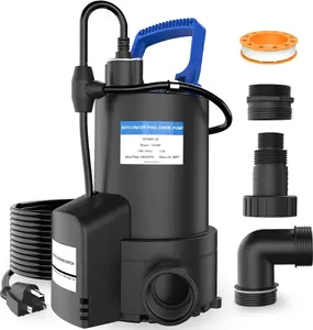 Automatic Swimming Pool Cover Pump 1/4 HP 2800GPH Submersible Pool pump 2