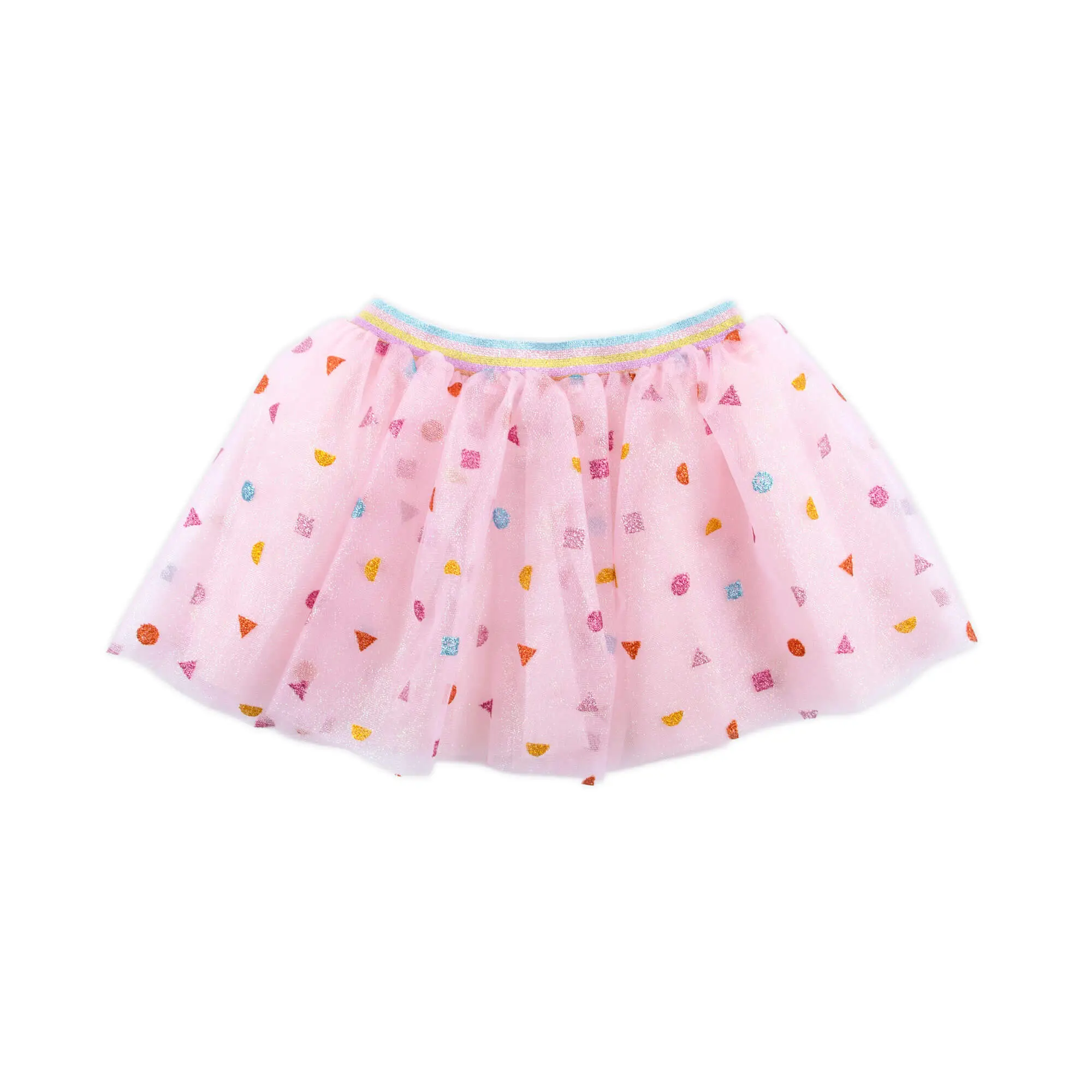 Pink Sparkle Tutu Skirt - Girls Glittery Mesh Layered Skirt