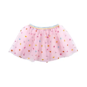 Pink Sparkle Tutu Skirt - Girls Glittery Mesh Layered Skirt