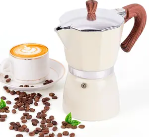3cup Aluminum Moka Pot Coffee Espresso Moka Coffee Maker Moka Pot For Coffee Lover Color Aluminum Moka Pot Stovetop Italian Coffee Maker Espresso Mocha Pot For Coffee Lover ,  Aluminum Moka Pot Coffee Espresso Cup Coffee Maker With Wooden Han coffee maker